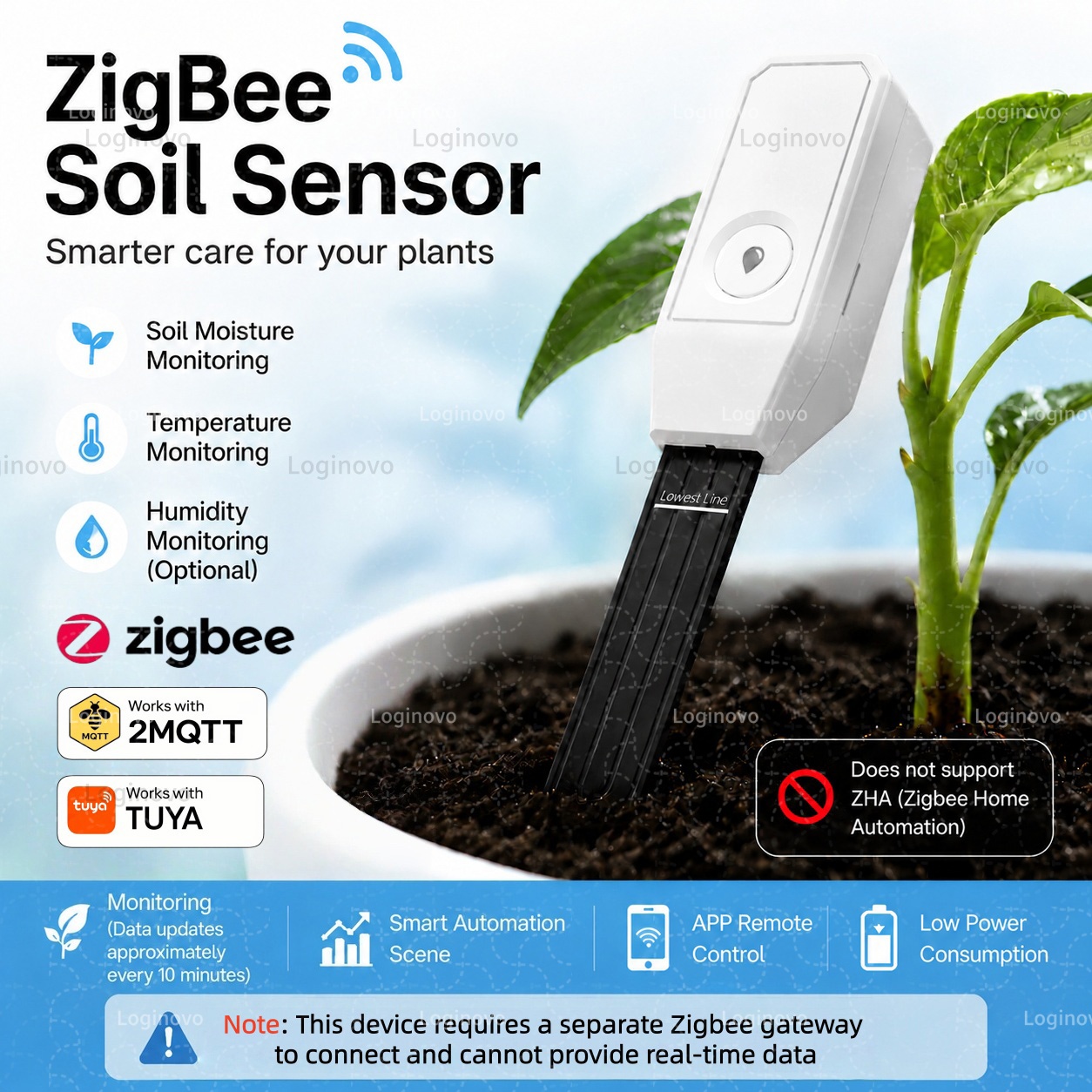 Smart Garden Home Assistant - TUYA Zigbee 토양 테스터 수분 온도