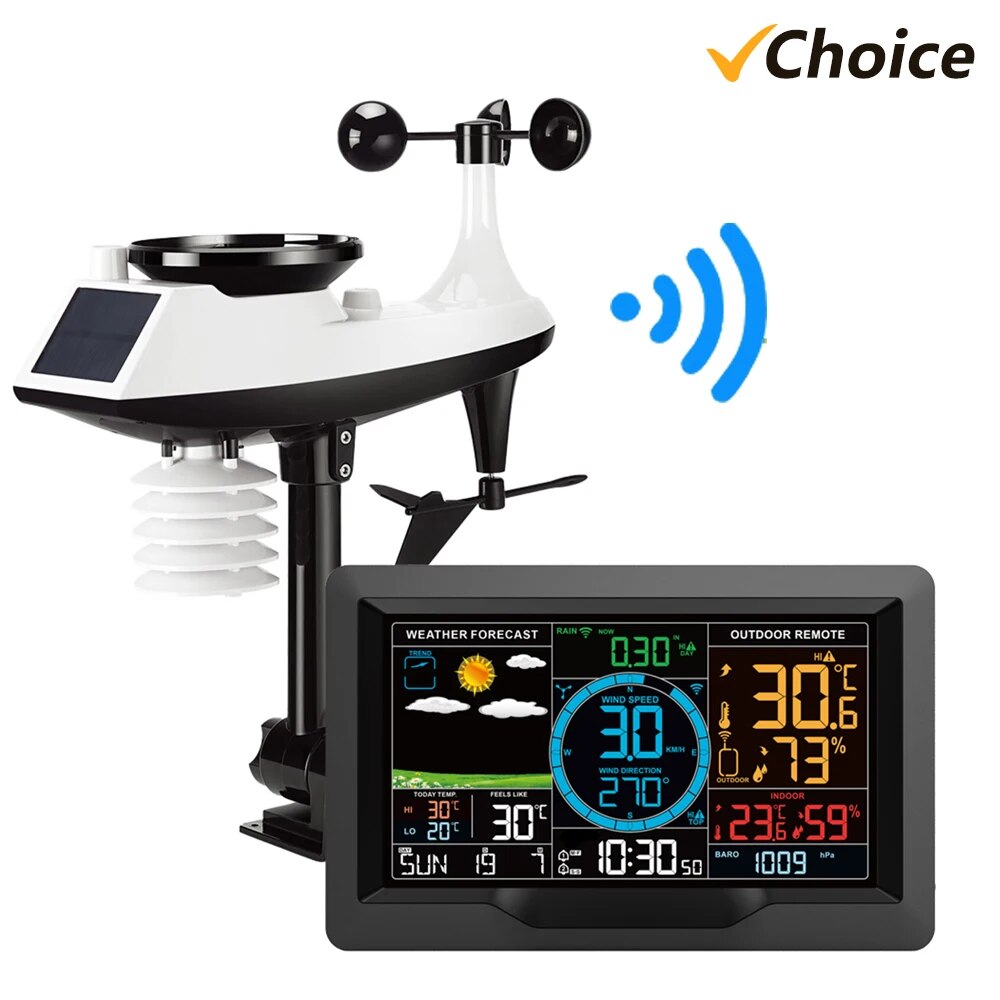 Rain Gauge Digital - FJ3390A 기능성 전문 기상 관측소 온도
