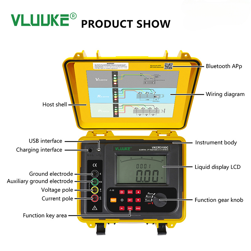 VLUUKE VKCR3100C 토양 저항률 측정기 접지 - Soil Test Digital 리뷰 및 가격