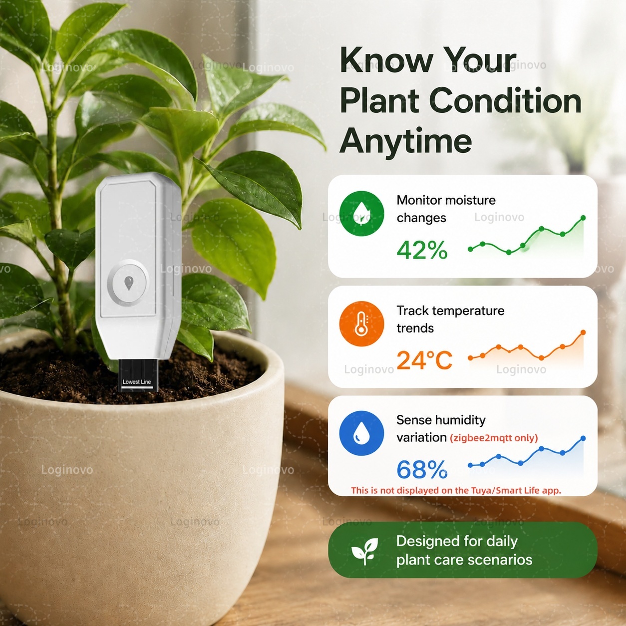 Zigbee 토양 센서 온도 습도 수분 감지기 스마트  - Smart Garden Home Assistant 리뷰 및 가격