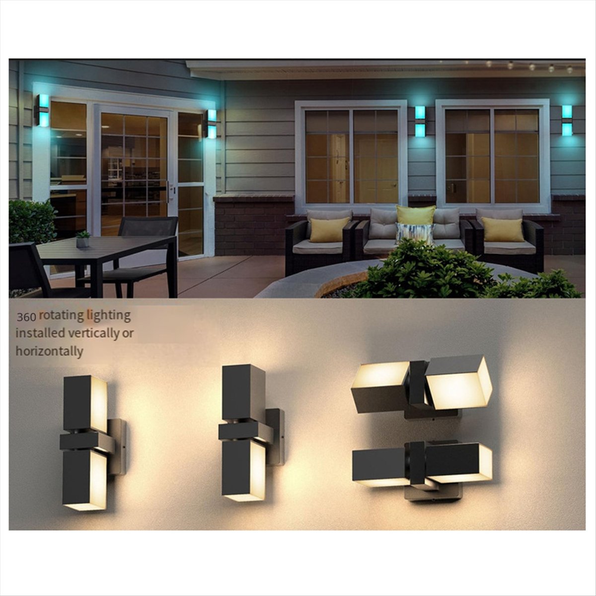 AA19 LED 벽 조명 듀얼 헤드 발코니 램프 IP6 - Smart Garden Smart Fence 리뷰 및 가격