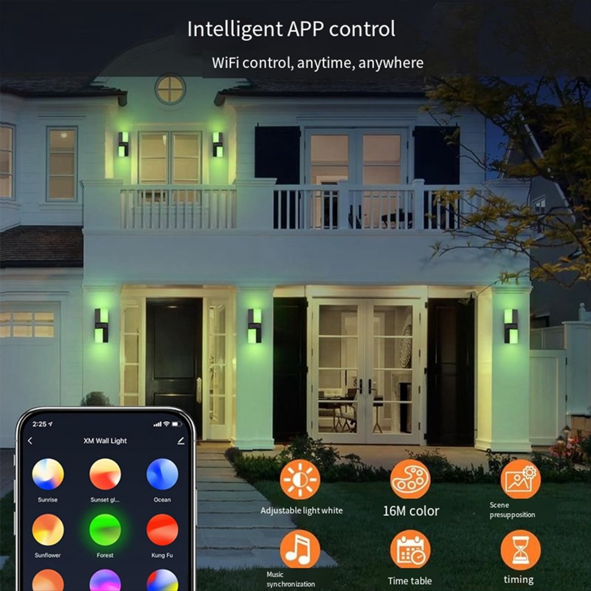 AA19 LED 벽 조명 듀얼 헤드 발코니 램프 IP6 - Smart Garden Smart Fence 리뷰 및 가격