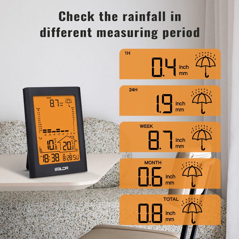 무선 레인 게이지 LCD 디지털 기상 관측소 실내/실외 - Rain Gauge Digital 리뷰 및 가격