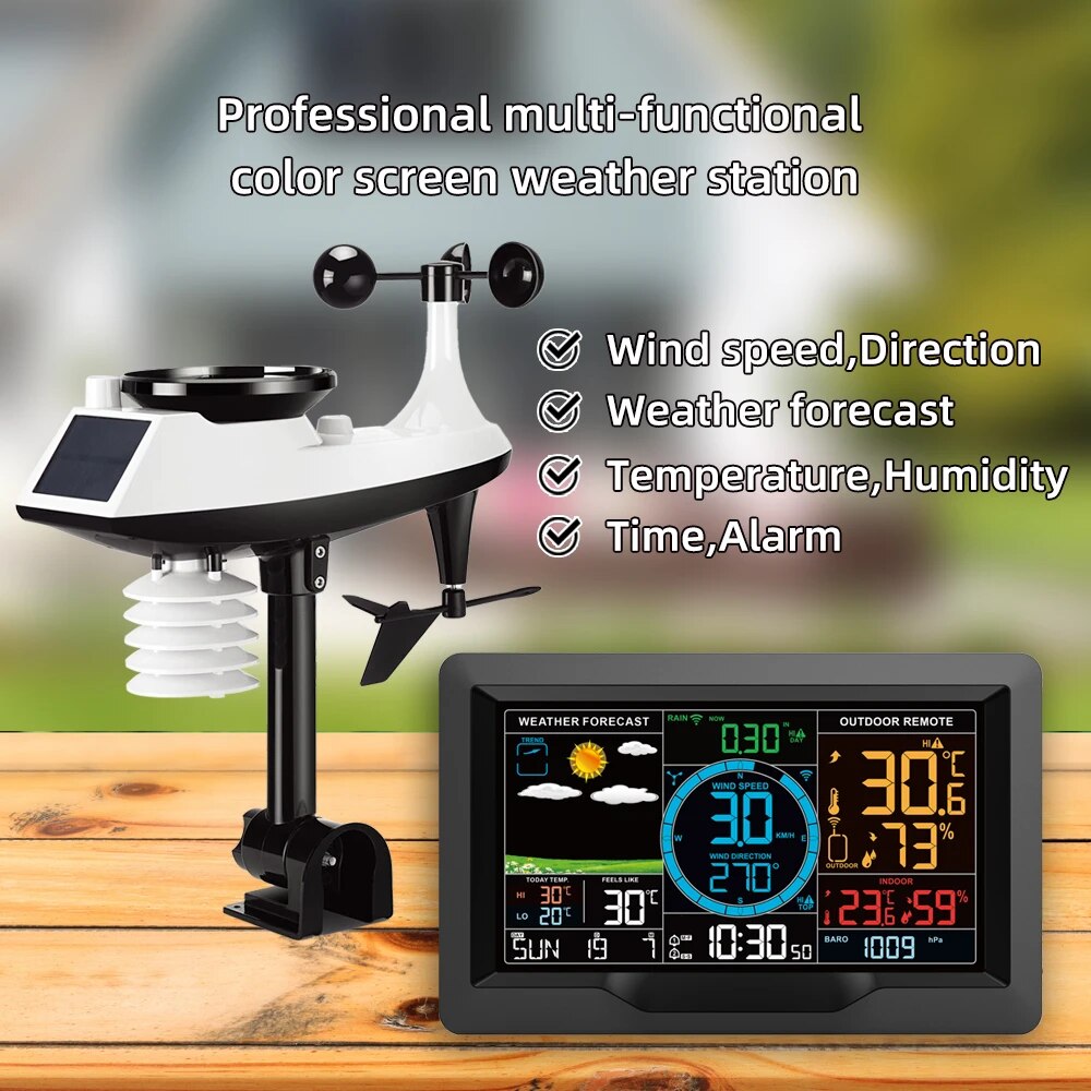 FJ3390A 기능성 전문 기상 관측소 온도 습도 풍속 - Rain Gauge Digital 리뷰 및 가격