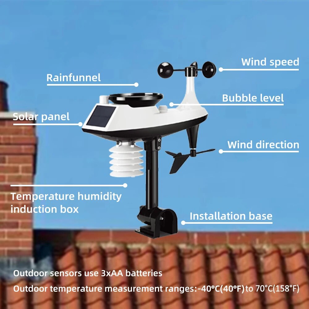 FJ3390A 기능성 전문 기상 관측소 온도 습도 풍속 - Rain Gauge Digital 리뷰 및 가격