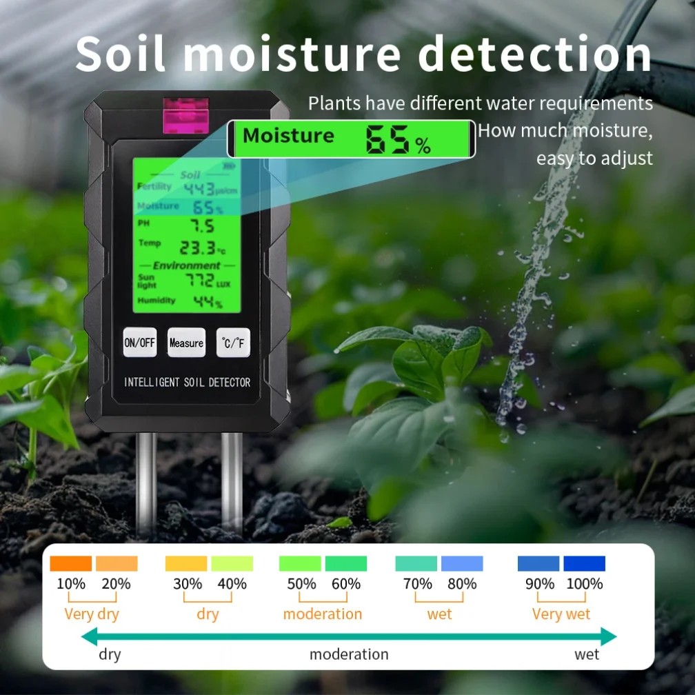 6 in 1 토양 감지기 토양 테스터 PH 온도 습도  - Soil Test Digital 리뷰 및 가격